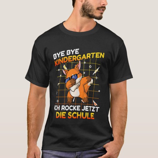 T-shirt Kids Bye Bye Kindergarten Je suis Rocking School N (Devant)