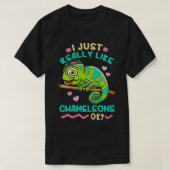 T-shirt Kids Chameleon Lizard Reptile (Design devant)
