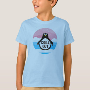 T-shirt Kids Chill Out Penguin T Shirt