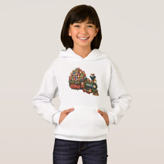 T-Shirt-Kids' Christmas Train T-Shirt (Devant entier)