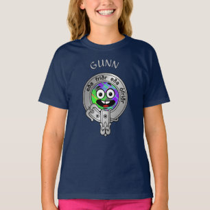 T-shirt Kids Clan Gunn Crest & Tartan