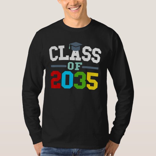 T-shirt Kids Class Of 2035 First Day Of Back To School Gra (Devant)