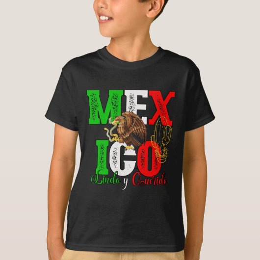 T-shirt Kids Custom nom de famille chemises mexico (Devant)
