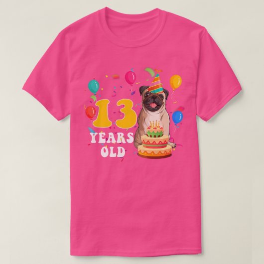 T-shirt Kids Cute 13 Years (Design devant)