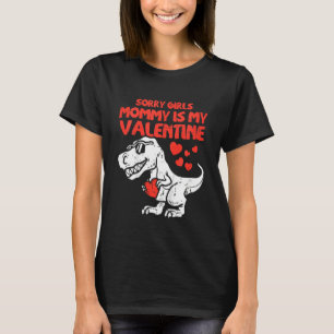 T-shirt Kids Désolé Girl Maman Is My Valentine Toddler Boy