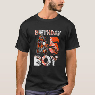T-shirt Kids Dirt Bike 5Anniversaire Moto Dirtbike