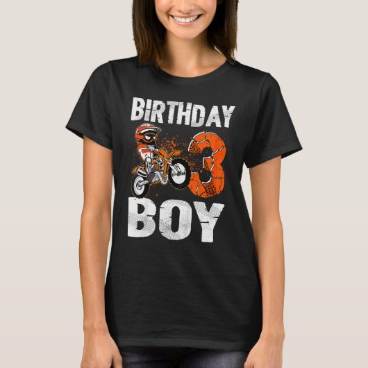 T-shirt Kids Dirt Bike Rider 3 Years Old Motocross 3e Bir (Devant)