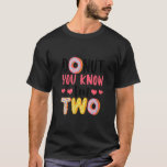 T-shirt Kids Donut You Know I'm Two Birthday Second Bd<br><div class="desc">Kids Donut You Know I'm Two Birthday Second Anniversaire Donut.</div>