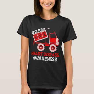 T-shirt Kids Dump Truck Red Ribbon Heart Disease Awareness