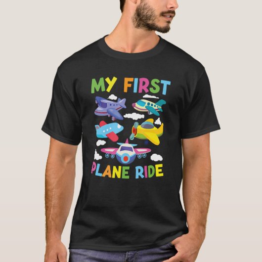 T-shirt Kids First Time Flying My First Airplane Ride Boys (Devant)