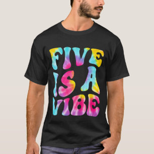 T-shirt Kids Five Est Une Vibe Super 5ème Anniversaire Thè