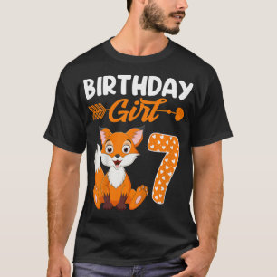T-shirt Kids Fo Animal Lovers 7th Birthday Girl Fo Bday 7 