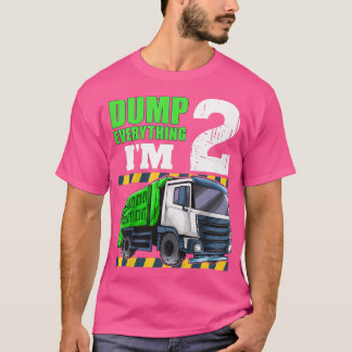 T-shirt Kids Garbage Truck 2nd Birthday Boy 2 Year Old Two