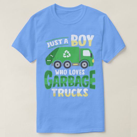 T-shirt Kids Garbage Truck Boy Design For A Kid 1496 (Design devant)