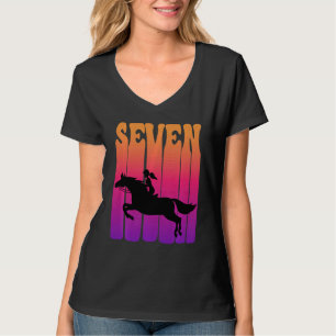 T-shirt Kids Girl Horseback Rider I'm 7 Year Old Kids 7th