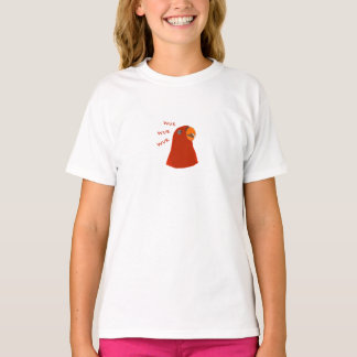T-shirt KIDS(girl) Oiseau rouge "GUMI" wuewue....