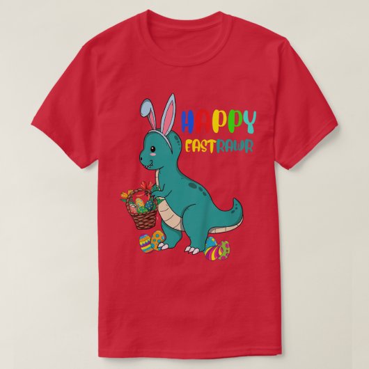 T-shirt Kids Happy Eastrawr Tre Easter Bunny Egg Funny Cut (Design devant)