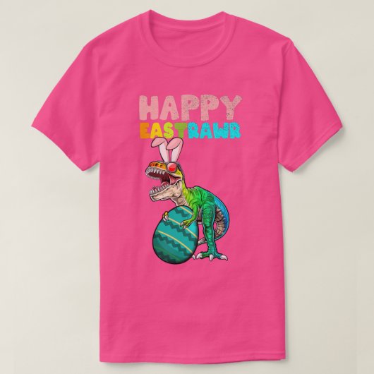 T-shirt Kids Happy Eastrawr Tre Easter Bunny Egg Funny Din (Design devant)