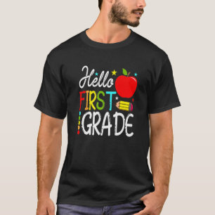 T-shirt Kids Hello First Grade Team 1st Grade Back To Scho