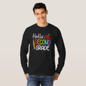 T-shirt Kids Hello Second Grade First Day Of School Teache (Devant entier)