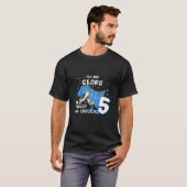 T-shirt Kids I am Georg enfin 5 Blue Dino TRex Kids Germ (Devant entier)