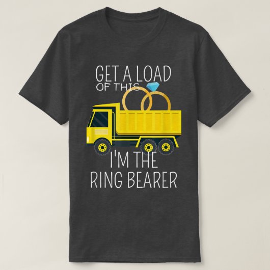 T-shirt Kids Junior Wedding Party Truck Kids Ring Bearer (Design devant)