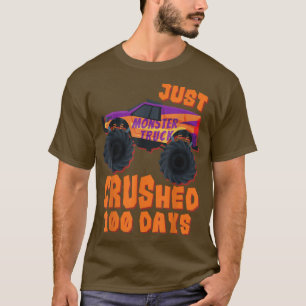 T-shirt Kids Just Crushed 100 Days Monster Truck 100th Day