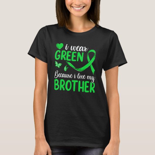 T-shirt Kids Lymphoma Matching I Wear Green For My Brothe (Devant)