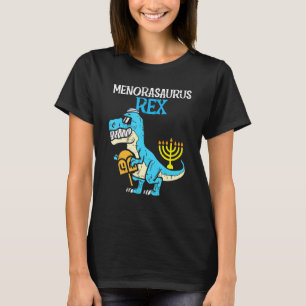 T-shirt Kids Menorasaurus Rex Jew Dino Trex Toddler Boys H