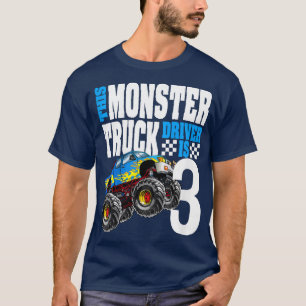 T-shirt Kids Monster Truck 3rd Birthday 3 Years Monster Tr