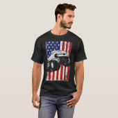 T-shirt Kids Monster Truck American Flag Racing Usa Patrio (Devant entier)