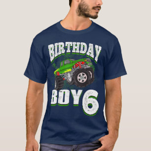 T-shirt Kids Monster Truck Birthday Boy Is 6 Kids 6th Birt