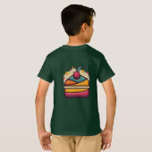T-shirt Kids Multicolor Conçu pour gâteaux (Dos entier)