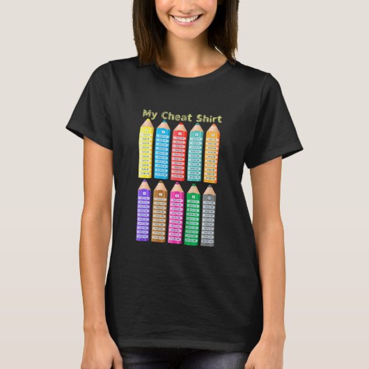 T-shirt Kids My Chea Kids Math Multiplication Tables (Devant)