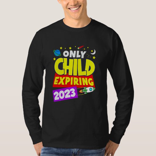 T-shirt Kids Only Child Expiring 2023 Big Bro Or Big Siste (Devant)