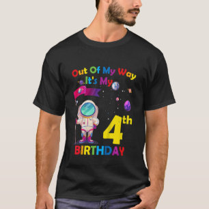 T-shirt Kids Out of My Way c'est My 4th Birthday Boy Kids 