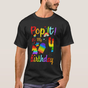 T-shirt Kids Pop It's My 4st Birthday 4 years old Fidge