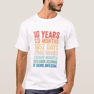 T-shirt Kids Present 10 Years Old Kids 10Th Birthday Boy 1