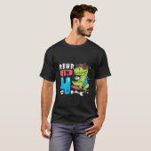 T-shirt Kids Rawr I'm 4 T Rex Dinosaur Skateboard Boys 4E (Devant entier)