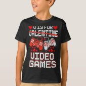 T-shirt Kids Retro Video Game Valentines Day For Toddler B (Devant)
