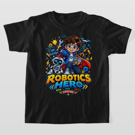 T-shirt Kids Robotics Hero STEM Robot (Poser)