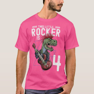 T-shirt Kids Rock and Roll Music T Rex Dinosaur 4e anniver