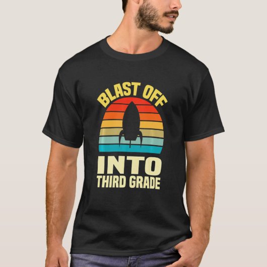 T-shirt Kids school Blast Off Into Third Grade first day s (Devant)