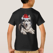 T-shirt Kids Siberian Husky Dog Lover Funny Christmas (Dos)