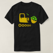 T-shirt Kids St Patrick's Day Shamrocks Ecavator Digger Bo (Design devant)