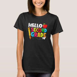 T-shirt Kids Tie Dye Hello Second Grade Enseignant First