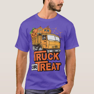 T-shirt Kids Truck Or Treat Funny Halloween Spooky Pumkin