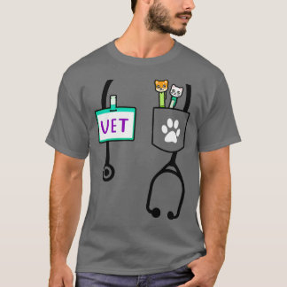 T-shirt Kids Veterinarian Costume Gift Boys Girls Kids Ani