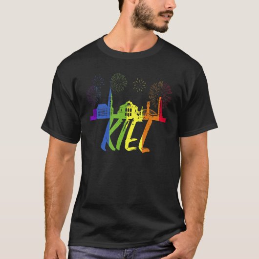 T-shirt Kiel Pride Skyline Pride Parade Kiel (Devant)