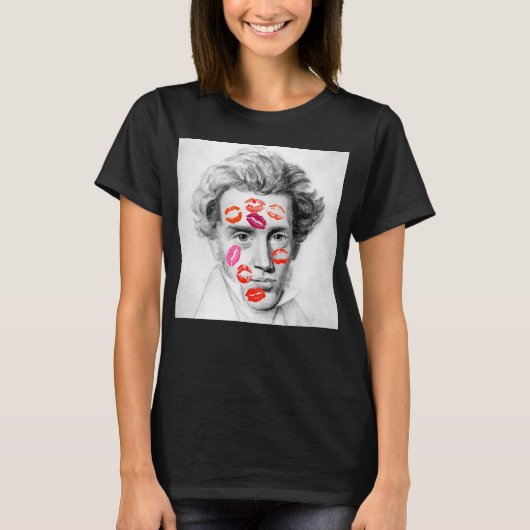 T-SHIRT "KIERKEGAARD COUVERT KISS" (Devant)